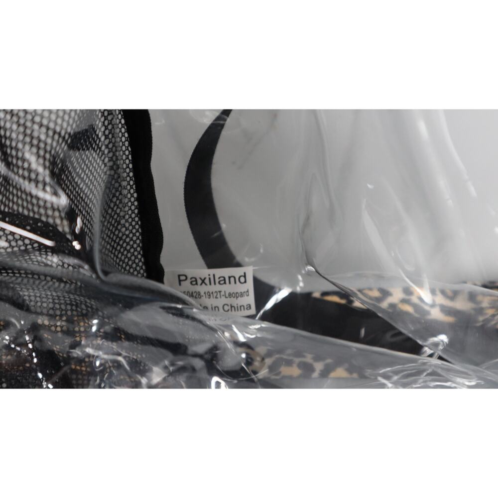 Paxiland Clear Stadium Tote Bag 12x6x12 Transparent PVC Bag with Leopard Strap - Picture 5 of 6